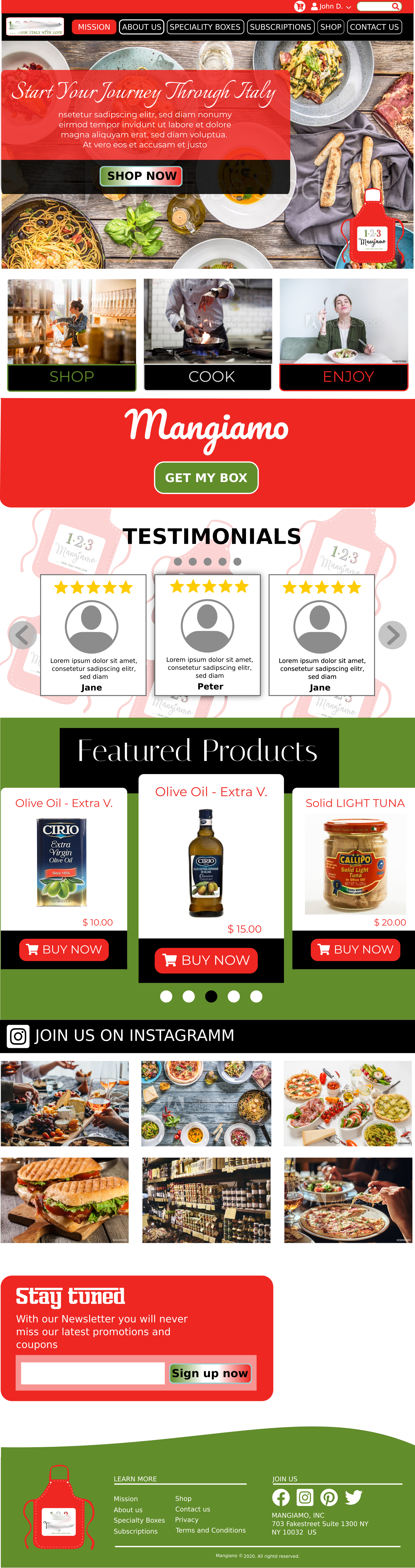 web design contest | Italian Food Service