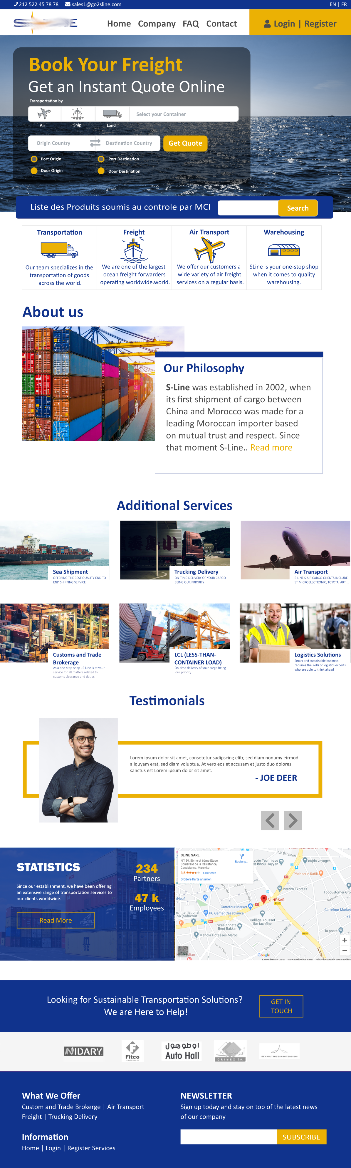 web design contest | freight booking website